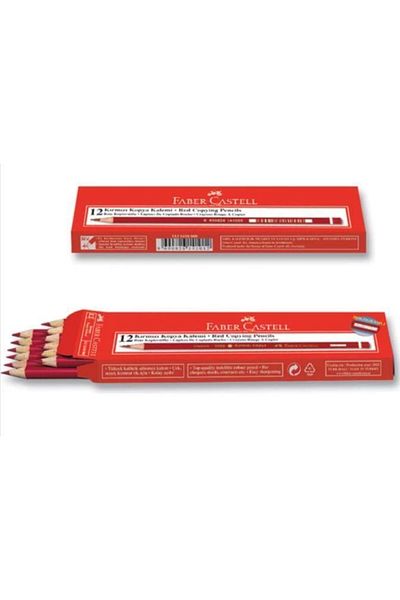 Faber Castell Red Copy Crayons 12 Pieces
