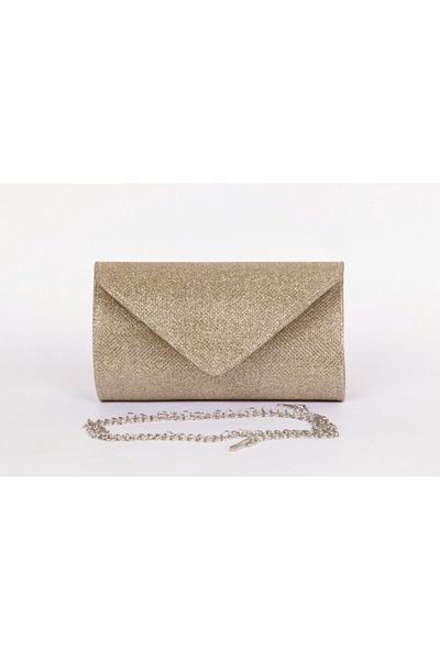 efnanstore Βραδινή τσάντα με χρυσό γκλίτερ