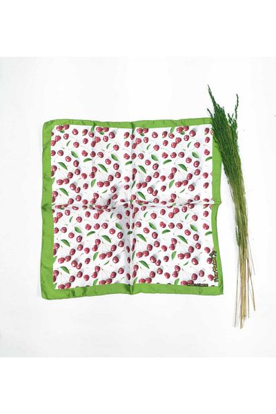 Fular Marketi Satin Scarf - Waved Patterned