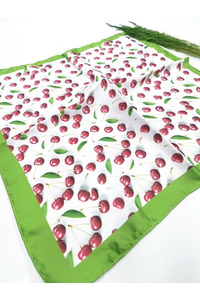Fular Marketi Satin Scarf - Waved Patterned