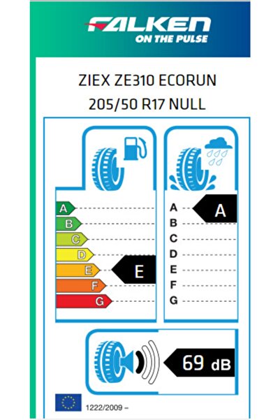 Falken 205/50 R17 Tl 93w Xl Zıex Ze310 Ecorun -yaz-üretim 2021
