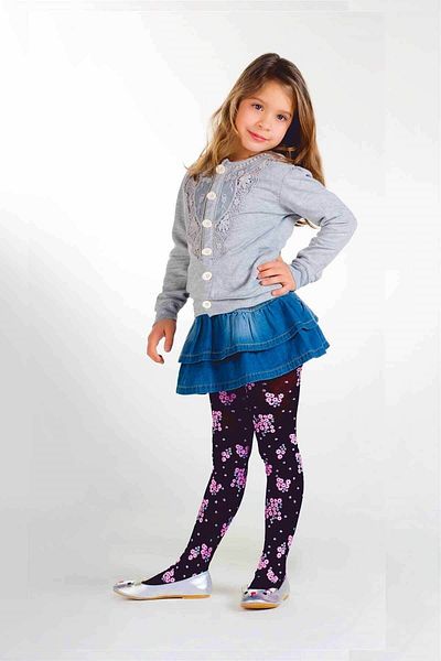 Daymod Puppy Patterned Children's Pantyhose