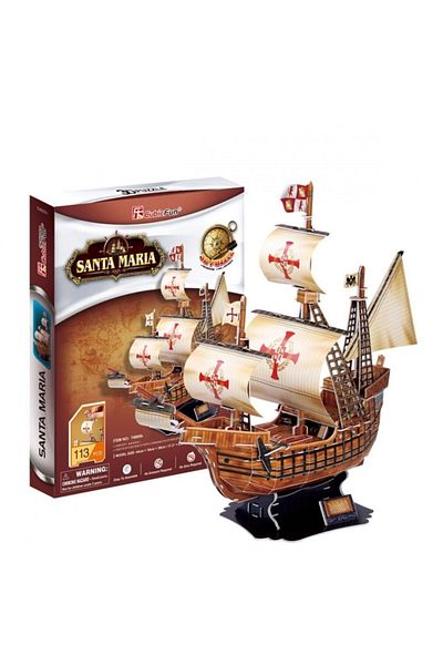 Cubic Fun Lisinya193 Nessiworld Cubic Fun 113 Piece 3D Puzzle Santa Maria alithestereo