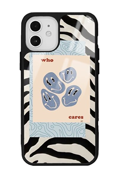 Spoyi Iphone 12 - 12 Pro Zebra Emoji Tasarımlı Glossy Telefon Kılıfı