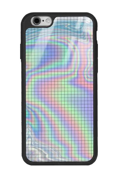 Spoyi iPhone 6 - 6S Neon Checkerboard Design Glossy Phone Case