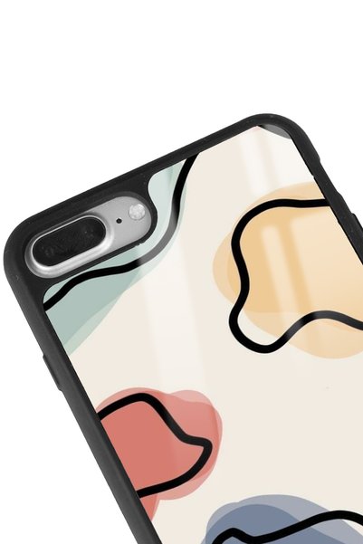 Spoyi iPhone 7 Plus - 8 Plus Glossy Phone Case with Nude Milky Design