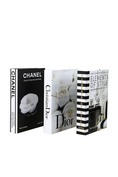 irayhomedecor 3-Piece Rose/white Rose/element Decorative Book Box