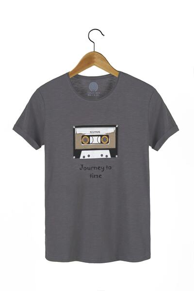 COLLIE Tricou Trend cu imprimeu gri pentru bărbați