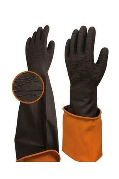 İstoç Türk Long Length Dishwashing Gloves 60 Cm Beybi H2-60 Ext Latex Industrial Multi-Purpose Gloves