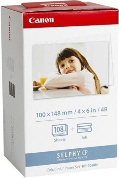 Canon Kp-108ın Kağıt Ve Kartuş Mürekkep Set Selphy Cp Serisi