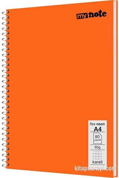 Mynote My Note Flex Neon A4 80 Yaprak Pp Kapak Spiralli Kareli Defter