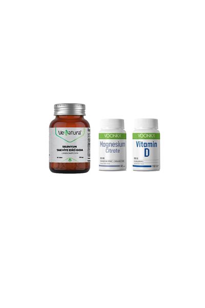 VeNatura Selenium Supplement 90 Tablets + Vitamin D 102 Tablets + Magnesium Citrate 62 Tablets