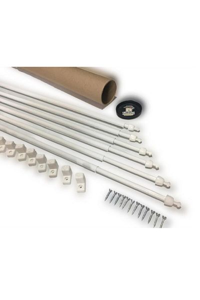 ABOOWE Bară Briz 60 - 80 Cm Pachet de 6 Bară Briz pentru fereastră de ușă din aluminiu reglabilă