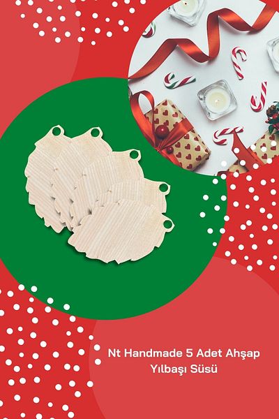 NT Handmade Maple Tree 5 Pieces Leaves Christmas Ornament - Paintable Christmas Tree Ornament Wall Decoration