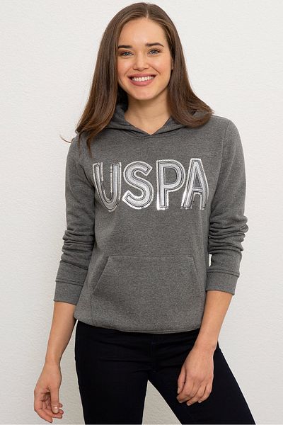 U.S. Polo Assn. Women's Gray Sweatshirt