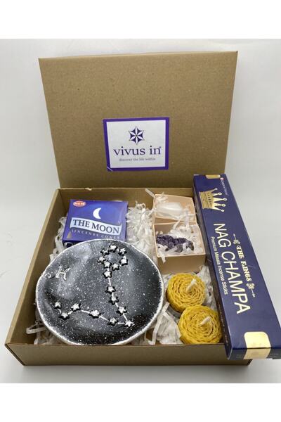 vivus in Vivusin Balık Burcu Yıldız Haritalı Siyah Tütsülük Hediye Seti