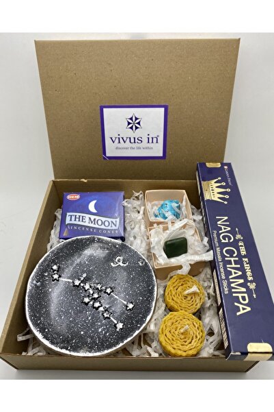 vivus in Vivusin Boğa Burcu  Yıldız Haritalı Siyah Tütsülük  Hediye Seti