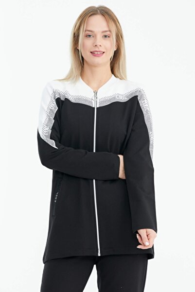 Sementa Taş Detaylı Tunik Eşofman Takımı - Siyah