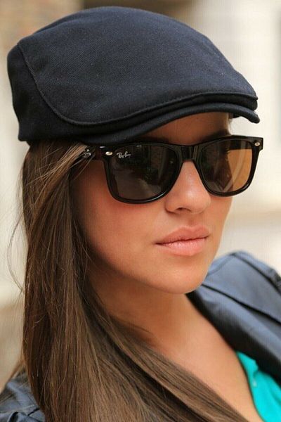 şapkadan Stamp Fabric Women's Cap Hat Black Color