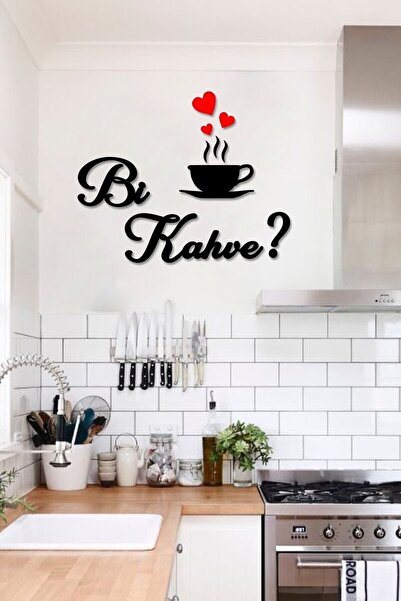 NT Handmade Kahve Ahşap Dekoratif Mutfak Duvar Tablosu