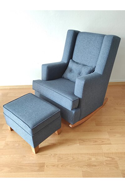 NOSSO HOME Sallanan Koltuk, Tv Koltuğu, Emzirme Koltuğu ( City Lacivert )