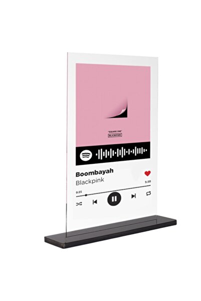 Binbirürün Spotify Şeffaf Pleksi Ayak - Boombayah / Blackpink 15x20cm