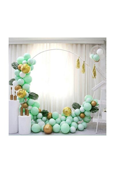 Parti dolabı Set lančića od balona u boji mente zelene, zlatne i kromirane bo...