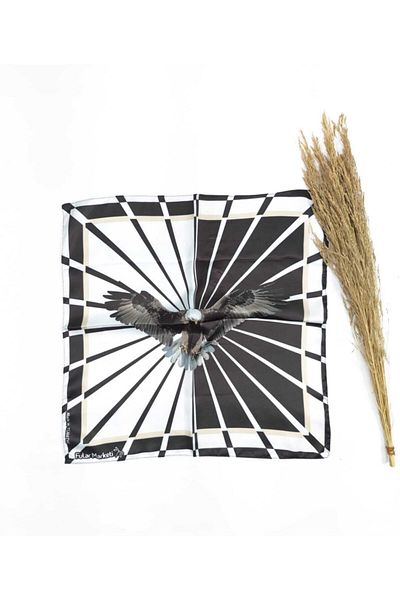 Fular Marketi Fan Patterned Satin Bandana