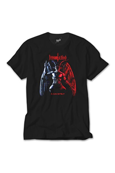 Z zepplin Μαύρο T-Shirt Baphomet Is Blood