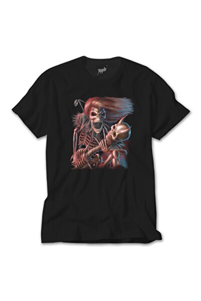 Z zepplin Tricou negru Skull Rock