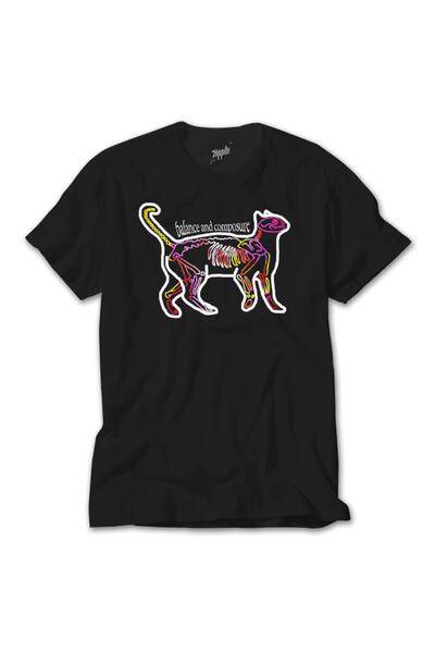 Z zepplin Balance And Composure Cat Black T-Shirt