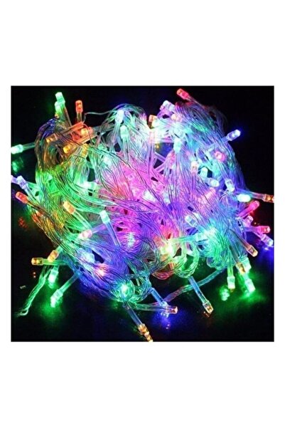 Firsat Ayi 10 متر RGB 100 LED التوصيل حفلة عيد الميلاد شجرة إضاءة ديكورية مصب...