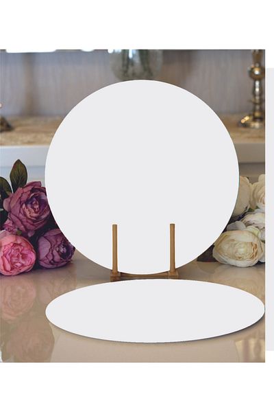 EYL Home Wooden Charger Sheet 6 Pieces 3 Mm White MDF 32 Cm Diameter Round Under-Serve Charger