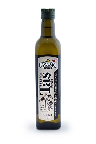 Kavlak Zeytin Kavlak Taş Baskı Soğuk Sıkım Zeytinyağı 500 Ml Marasca