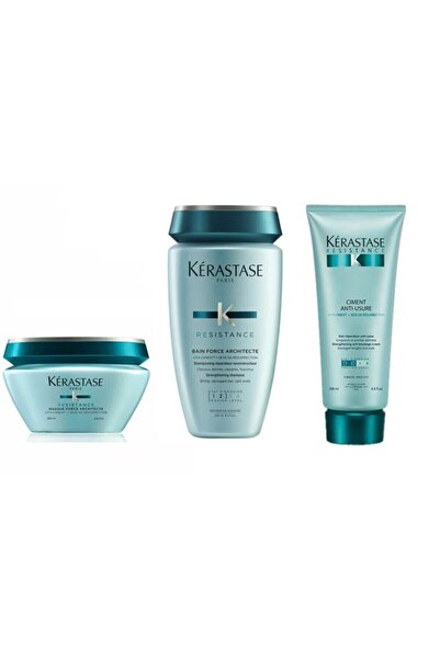Kerastase Yıpranmış Saçlar Için Şampuan 250ml + Kırılma Karşıtı Krem 200ml + Bakım Maskesi 200ml
