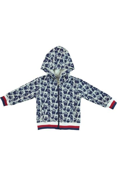 Monna Rosa Boy's Hooded Zipper Sweatshirt