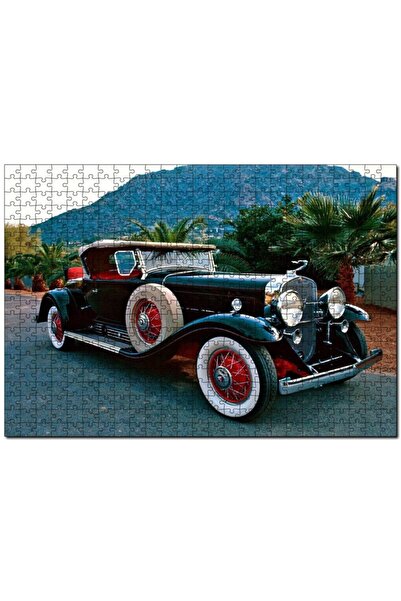 Cakapuzzle Siyah Cadillac Antika Araba 120 Parça Puzzle Yapboz Mdf