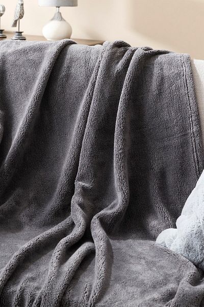 Mulberry Wellsoft Blanket, Anthracite Television Blanket, Plush, Fleece Blanket, Double 220*230