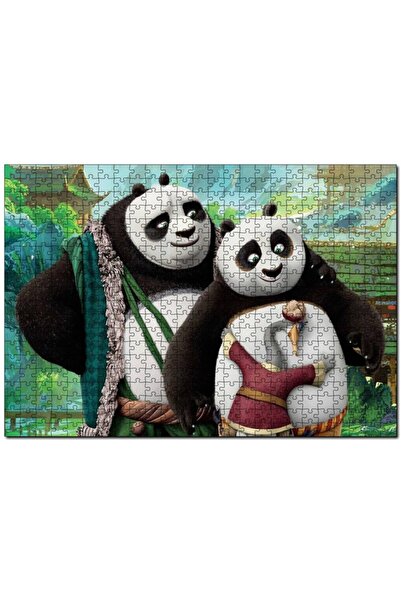 Cakapuzzle أحجية الصور المقطوعة من 120 قطعة من Li Shan وPo مع صورة الباندا الكونغ فو (خشب)