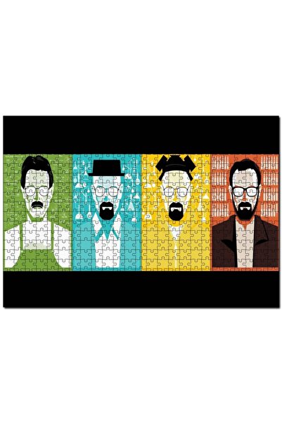 Cakapuzzle Breaking Bad Walter White 4 Değişik Stil 120 Parça Puzzle Yapboz M...