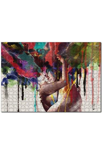 Cakapuzzle Cakasepetim Romantic Couple Watercolor Effect 1000 Piece Puzzle Ji...