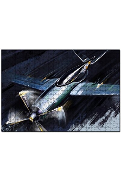 Cakapuzzle Tek Motorlu Uçak Illüstrasyon 500 Parça Puzzle Yapboz Mdf (ahşap)