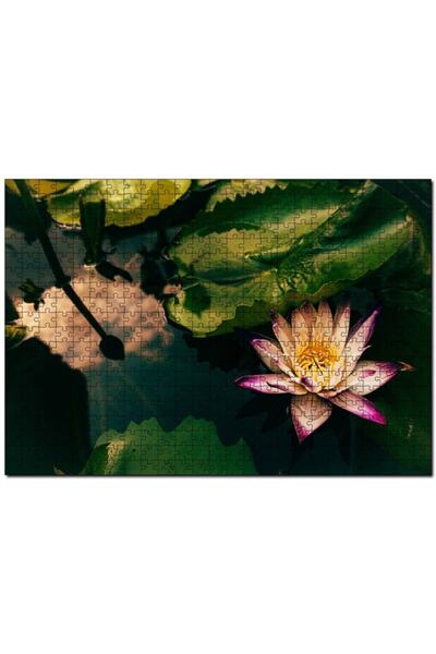 Cakapuzzle أحجية الصور المقطوعة على شكل زهرة اللوتس على شكل نجمة مكونة من 120 قطعة MDF (خشب)