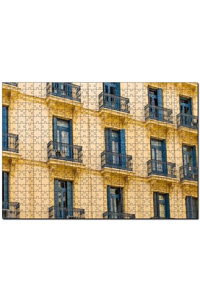 Cakapuzzle Spain Yellow Classic Building And Balconies 120 Piece Puzzle Jigsaw Puzzle Mdf (wood)