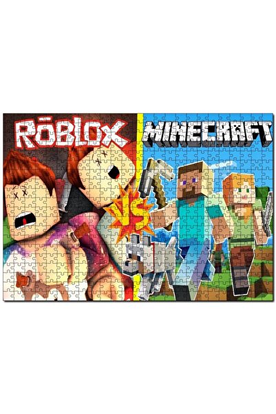 Cakapuzzle Roblox Ve Minecraft Çizgi Film Görseli 500 Parça Puzzle Yapboz Mdf Ahşap
