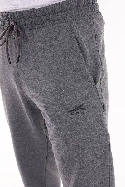 ZEYMERADE Men's Anthracite Hidden Pocket Detailed Skinny Leg Sweatpants