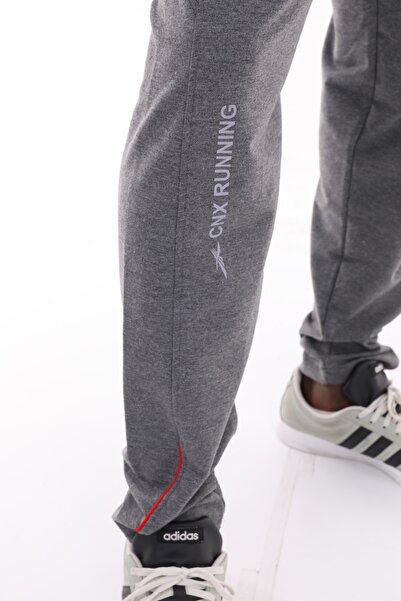 ZEYMERADE Men's Anthracite Leg Detailed Skinny Sweatpants