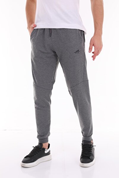 ZEYMERADE Men's Anthracite Hidden Side Pocket Detailed Sweatpants