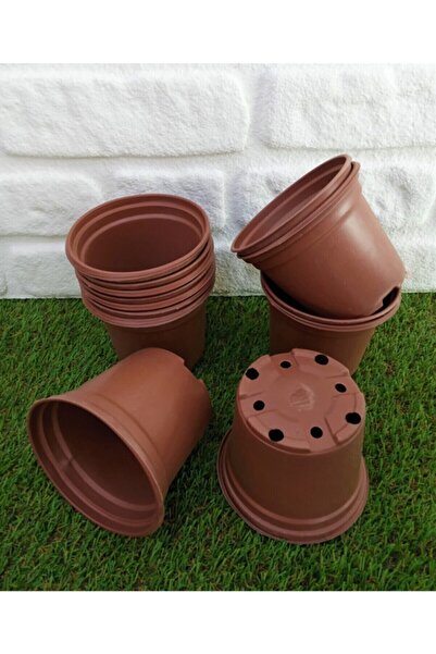 Asenya Yuvarlak Saksı 10 Adet 10,5x8 cm Üretim Saksısı Vakum Saksı Ucuz Saksı