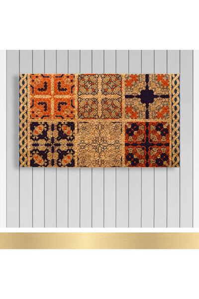Paspashello , Design Koko Kapı Önü Paspas / Pvc Taban / Model; Etnik Desen